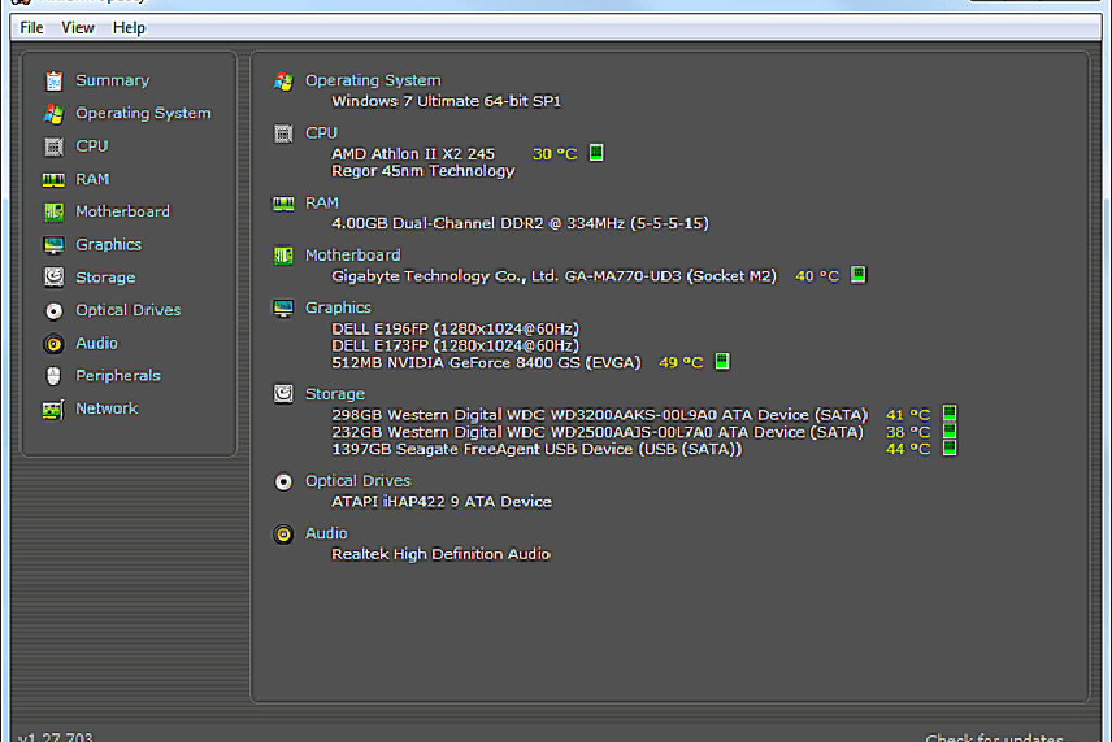 Speccy V1 31 732 Review 無料のsysinfoツール