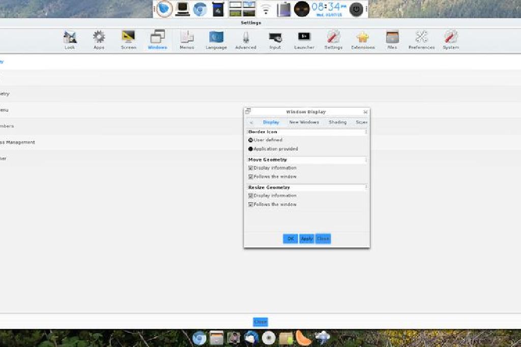 Enlightenment Desktopをカスタマイズする 第4部 Windows