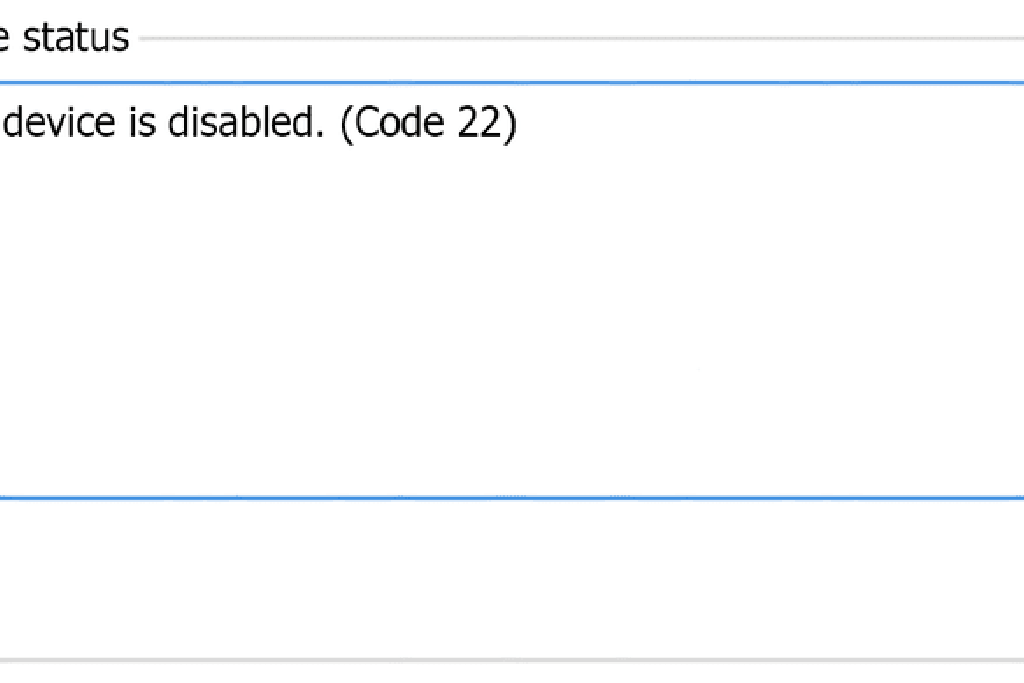 エラーコード22の修正方法 このデバイスは無効です