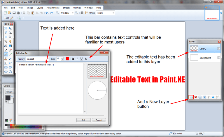Sử dụng Paint.NET Editable Text Plugin