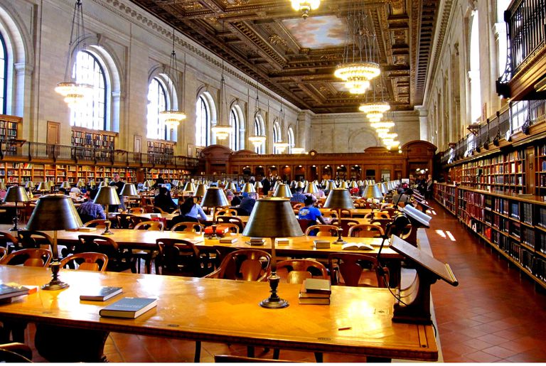 Phòng đọc thư viện công cộng thành phố Mew York.