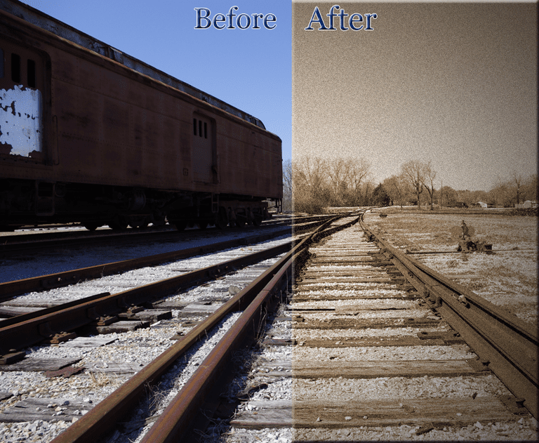 Photoshop Elementsでアンティークセピア効果を作成する Photoshop Elementsでアンティークセピア効果を作成する